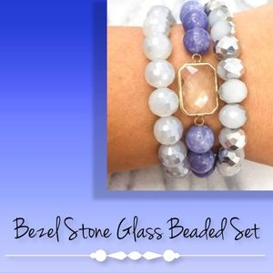 Bezel Dtone Glads Bead Bracelet